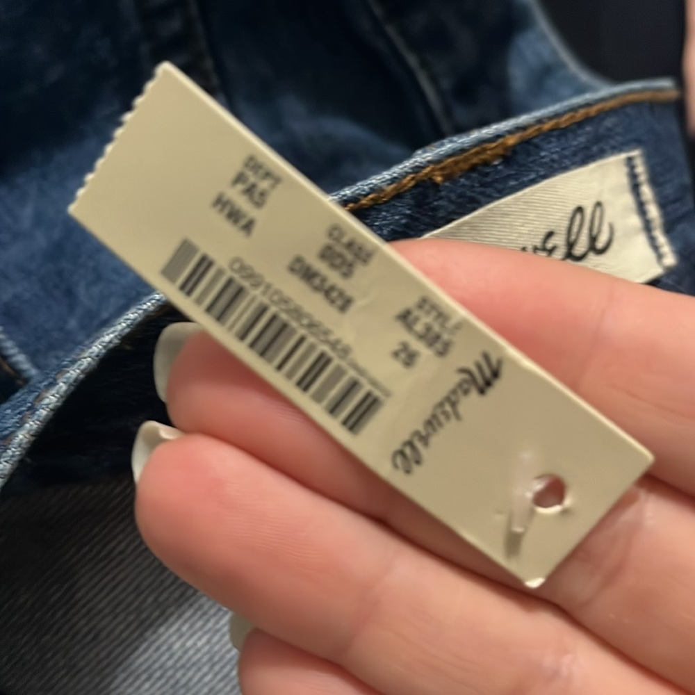 Madewell Rigid Denim Straight Mini Skirt in Haydel Tie-Waist Edition 26 new - Picture 9 of 10